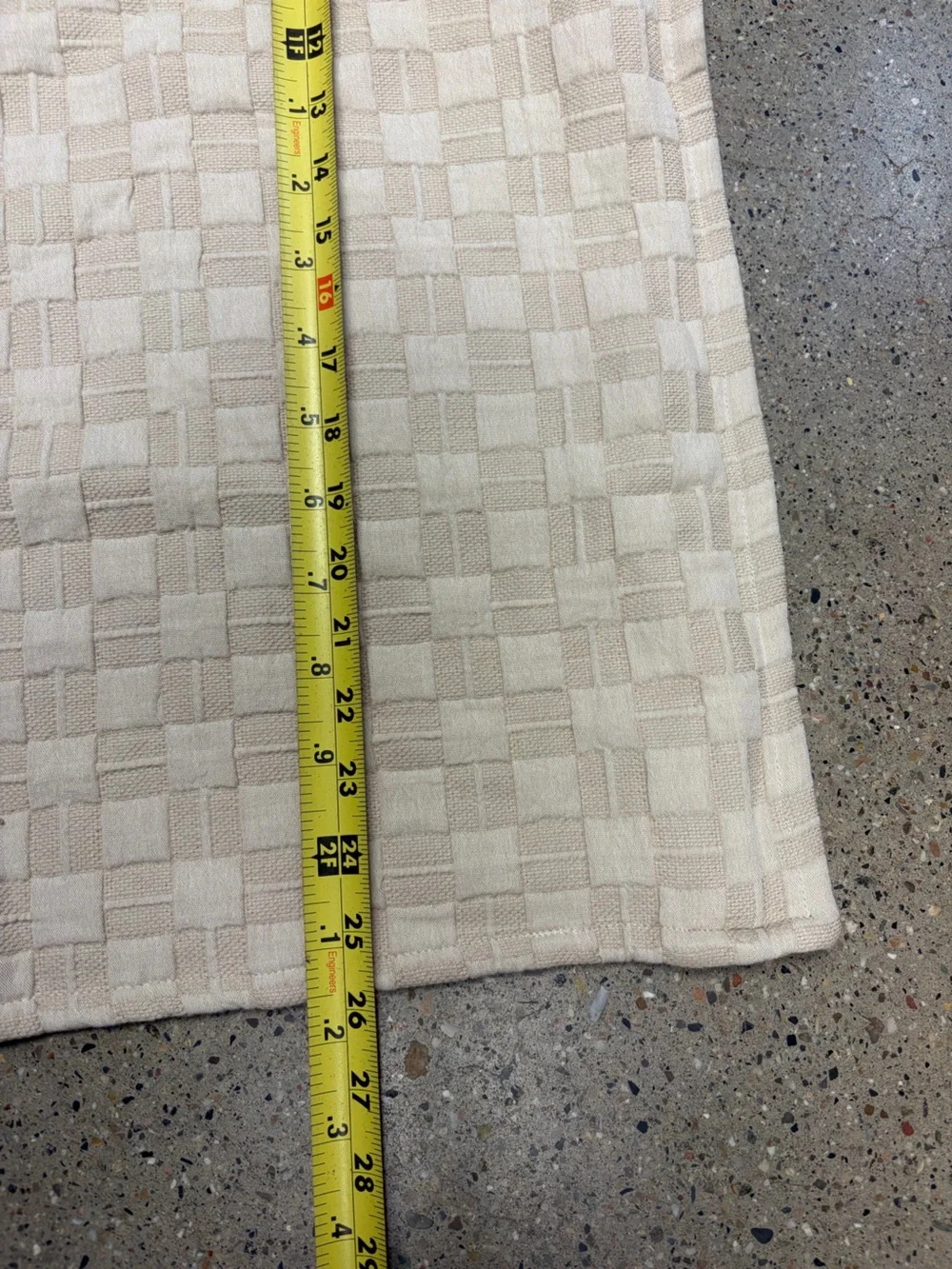 Neutral Checker Weave Throw Blanket - Cream